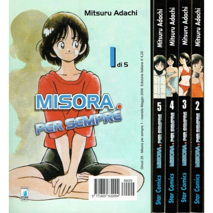 MISORA per sempre 1/5 serie completa di M.Adachi ed.Star Comics 15,00€