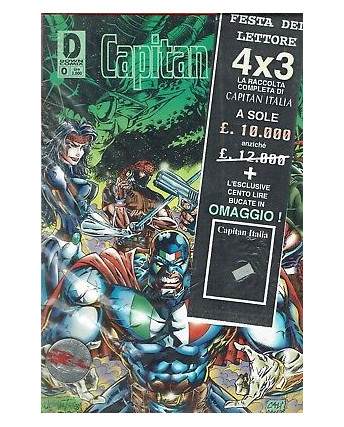 Caoitan Italia 0/3 serie completa con Gadget 100 lire ed.Down Comics SU02