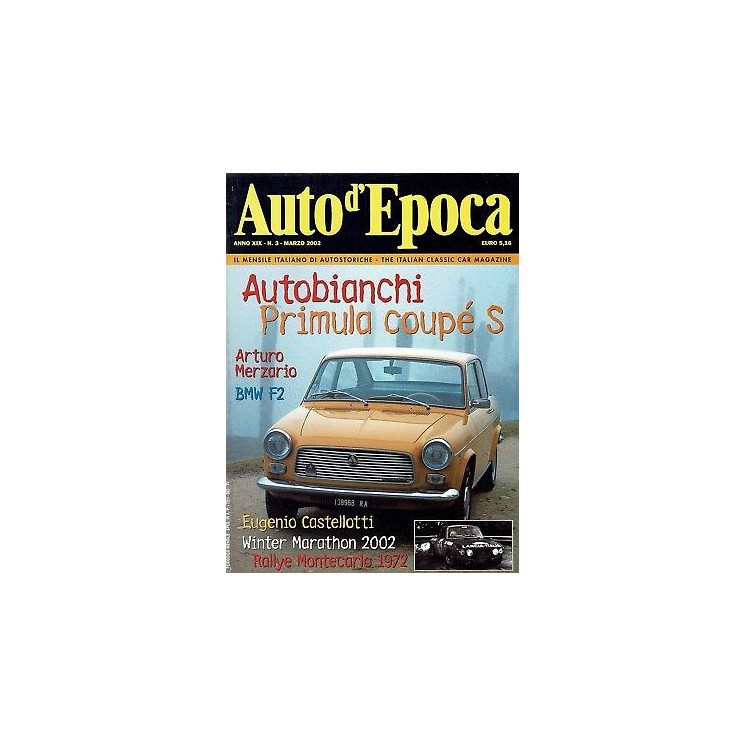 AUTO D'EPOCA 3 mar 2002:BMW F2 Autobianchi Primula S 4,20€