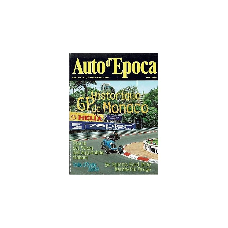 AUTO D'EPOCA 7/8 lug ago 2001:Gp Monaco De Sanctis Ford 1000 4,20€