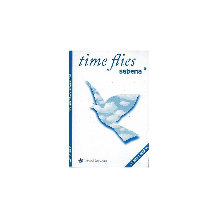 Timetable SA Sabena Qualiflyer Group flight schedule A92  5,20€
