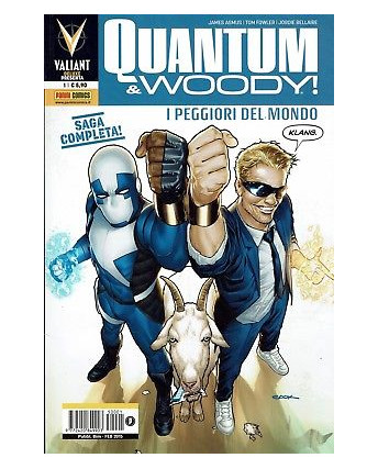 Valiant Deluxe presenta  1 Quantum e Woody 1 ed.Panini sconto 50%