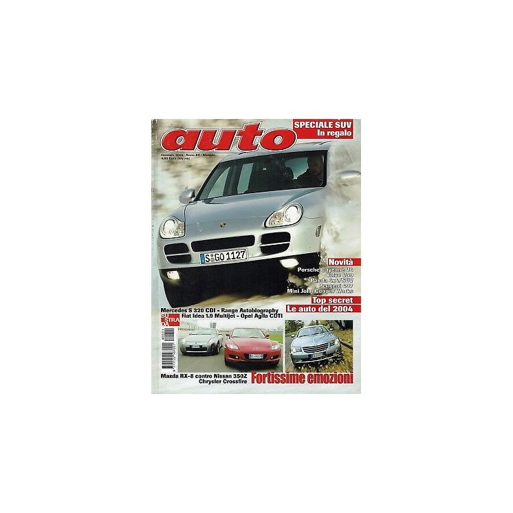 Auto n. 1 gen 2004 VW Golf R32 Porsche Cayenne Saab 9.3 ed.Conti 2,00€