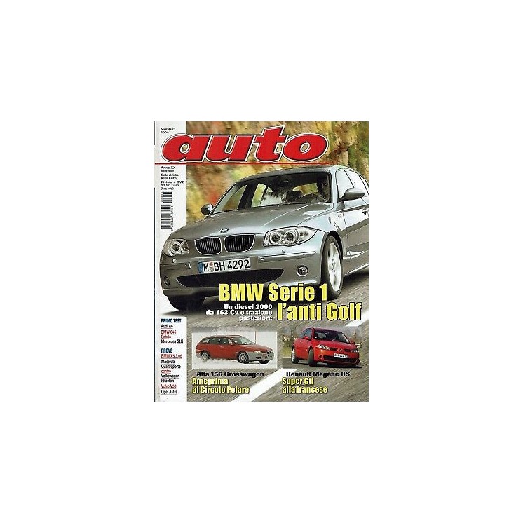Auto n. 5 mag 2004 BMW serie 1 Super GTI Megane Alfa 156 ed.Conti 2...