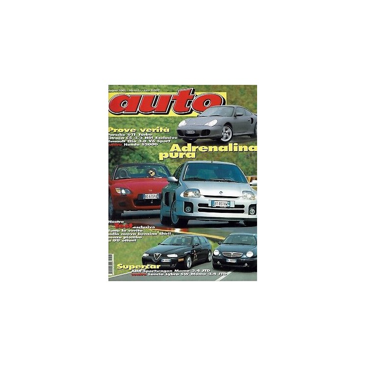 Auto n. 6 giu 2001Porsche 911 turbo Citrone C 5 2.2 HDI Alfa Momo S...