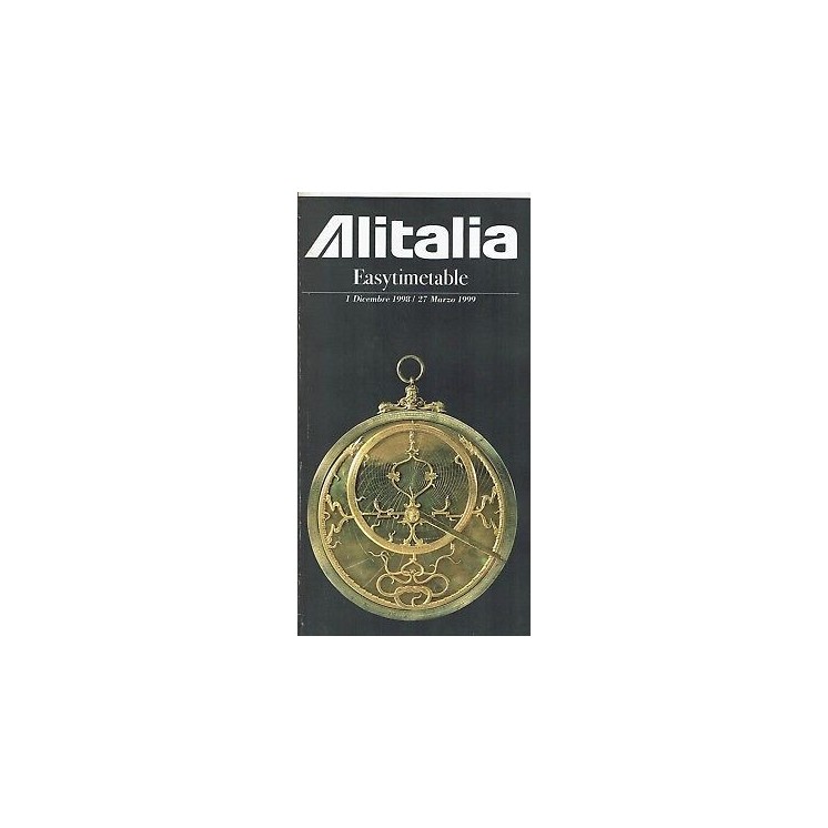 Timetable AZ Alitalia orario internazionale 1 dec 98 27 mar 99 A92 ...