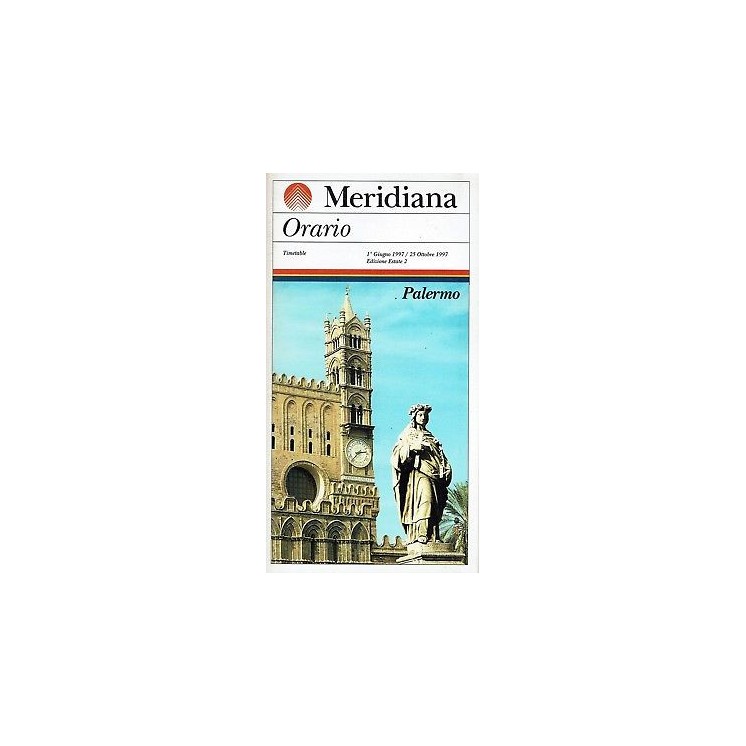 Timetable Meridiana orario 1 giu 1997 25 ott 1997 estate 2 A92  5,20€