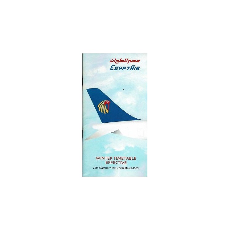Timetable MS EGYPTAIR 25 oct 1998 27 mar 1999 flight schedule A92  ...