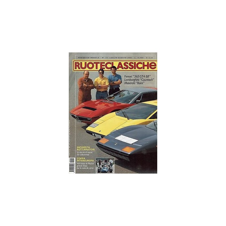 RUOTECLASSICHE N.141 lug 00 Ferrari 365 gt4 BB Malborghini Countac ...