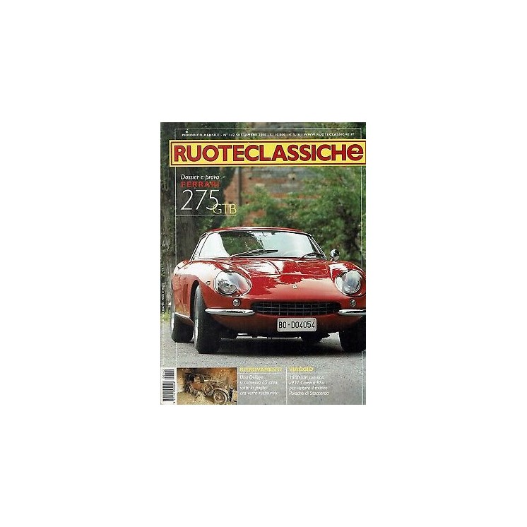 RUOTECLASSICHE N.142 set 00 Ferrari 275 GTB 911 Carrera RS ed.DOMUS...