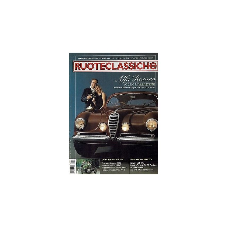 RUOTECLASSICHE N.156 dic 2001Alfa 6C 2500 SS Lancia Flaminia 3C GT ...
