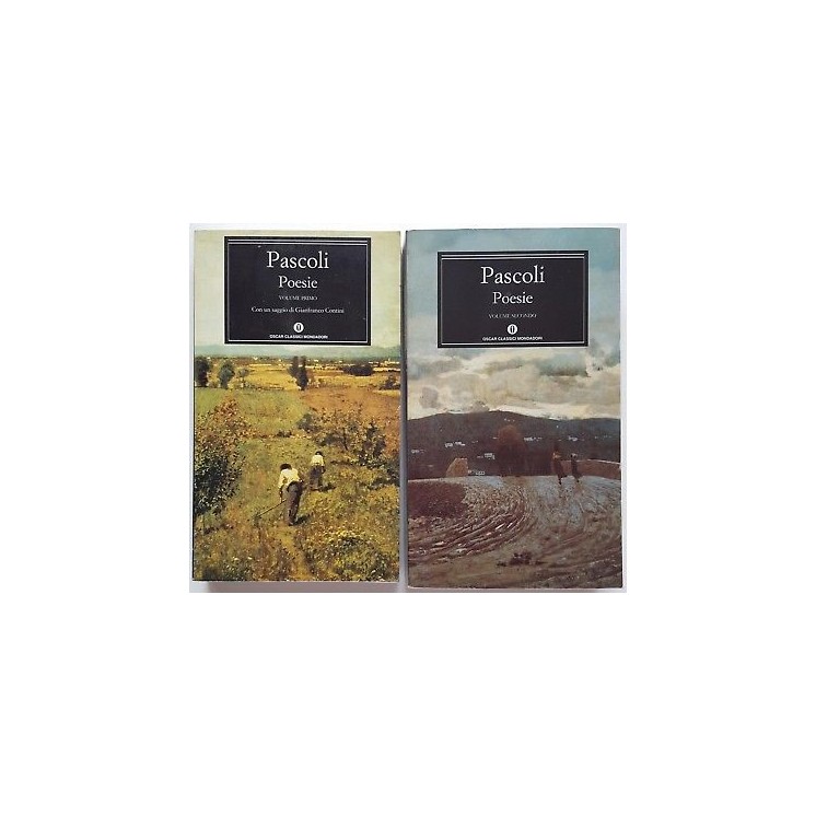 Pascoli: Poesie 2 VOLUMI OPERA COMPLETA ed. Mondadori A59  7,00€
