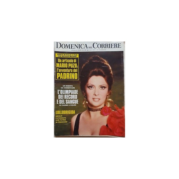 Domenica del Corriere 74/39 26/09/1972 Lollobrigida, Il Padrino di ...