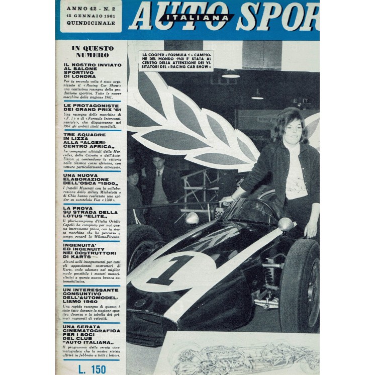 Auto Sport Italiana A.42 N.  2 Gen 1961 Cooper Formula 1 ed.Mazzocchi FF19