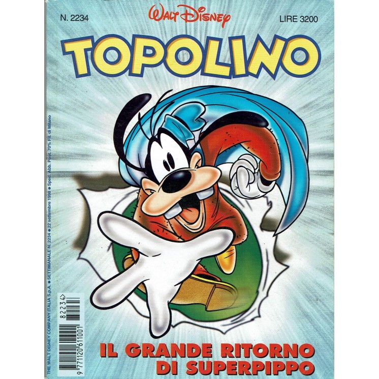 Topolino n.2234 Il grande ritorno di SuperPippo ed.Walt Disney Mondadori