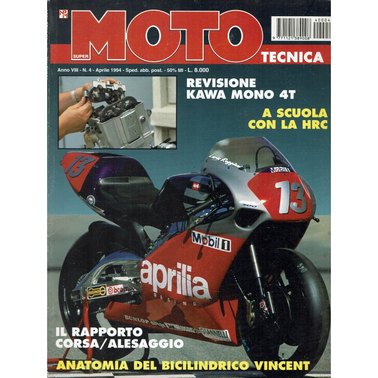 Moto Tecnica n. 4 Apr 1994 Kawa Mono 4T, HRC ed.NPM FF19