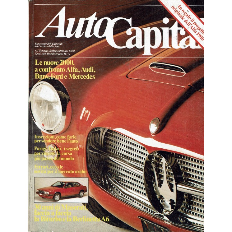 AutoCapital N. 1 Gen 1983 2000 Alfa Audi BMW Ford Mercedes ed.Corriere Sera 