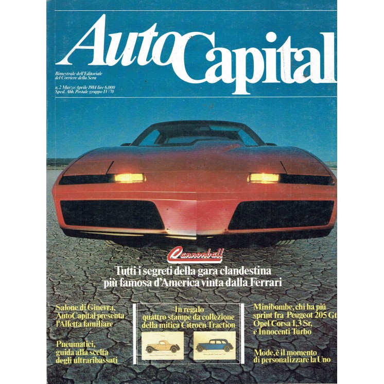 AutoCapital N. 2 Mar 1984 Innocenti Turbo, Opel Corsa 1,3 Sr ed.Corriere Sera 