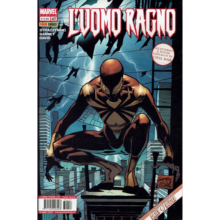 L'Uomo Ragno n. 457 Poster Checklist di Civil War ed.Panini Comics