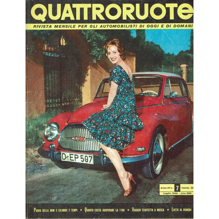 Quattroruote  30 Lug '58 DKW 3 cilindri 2 tempi, Auto Union 1000 FF05