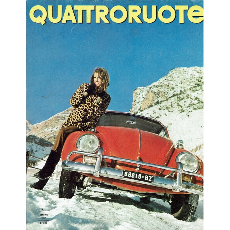 Quattroruote 133 Gen 1967 Fiat 124 sport spider, Renault 10 Major ed.Domus FF05