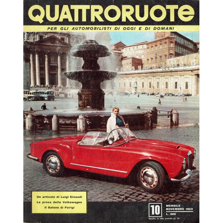 Quattroruote  10 Nov '56 Volkswagen GMBH Wolfsburg ed. Domus FF05