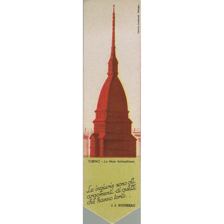 P1 Segnalibro Torino:La Mole Antonelliana del 1937 Edizioni Leonhardi, Bologna