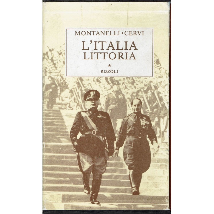 Montanelli, Cervi:L'Italia Littoria con cofanetto ed.Rizzoli A90