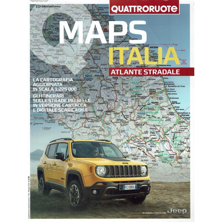 Quattroruote speciale Maps Italia Atlante stradale 2016 ed.Domus FF05