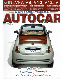 Autocar N. 3 Anno 4 Mar 2009 Fiat 500 C, Aston Martin V12 ed.Deagostini R09