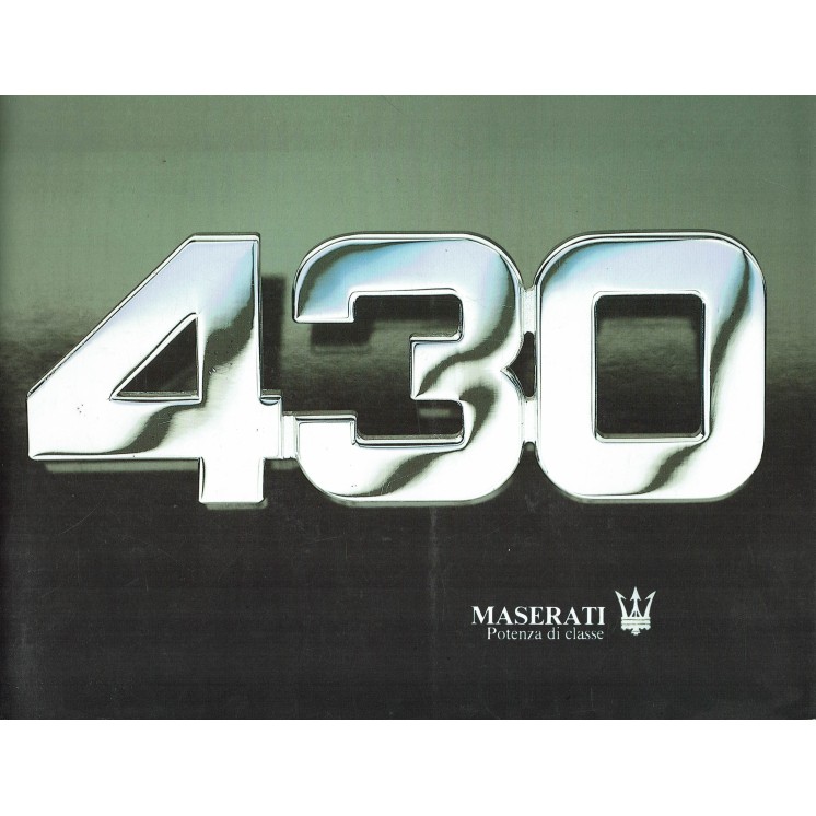 Catalogo Brochure:Maserati 430, 6 cilindri di 2800cc ed.Maserati FF14