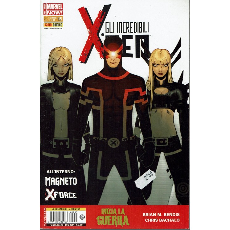 Gli Incredibili X Men n.293 Marvel Now 15 Inizia la guerra ed.Panini