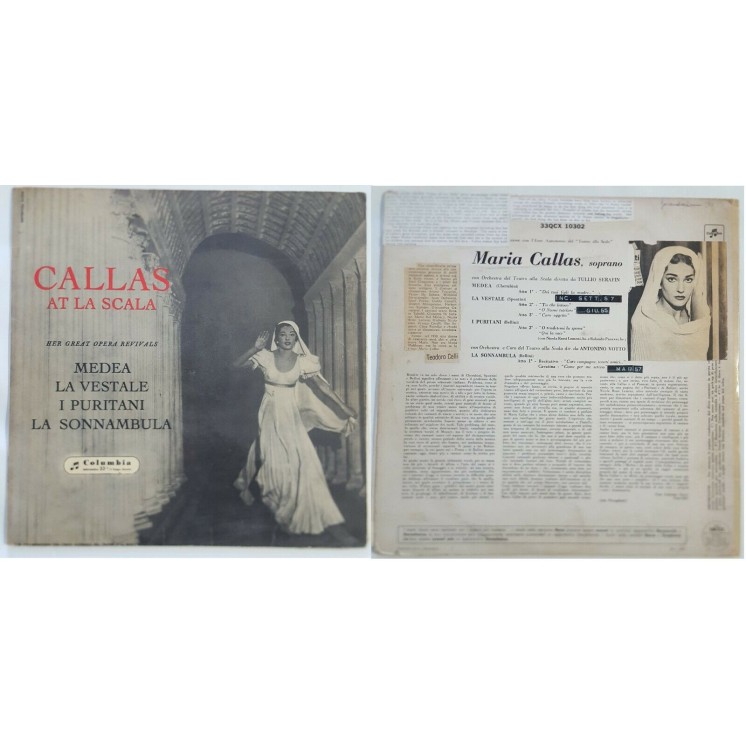 612 33 Giri Callas at La Scala - (Medea, Vestale, Puritani) Columbia 33QCX 10302