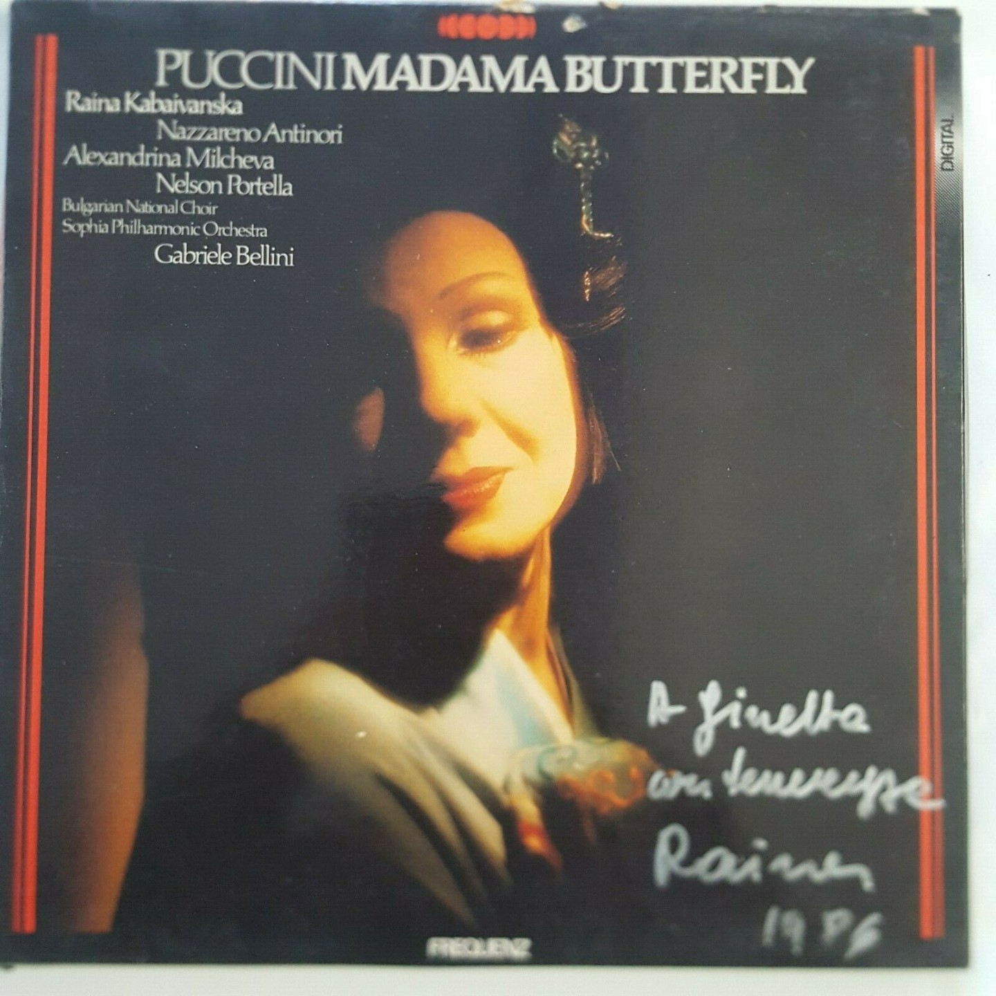 624 33 Giri Puccini: Madama Butterfly - Raina Kabaivanska (DEDICA RARA)  624 33 Giri Puccini: Madama Butterfly - Raina Kabaivanska (DEDICA RARA)