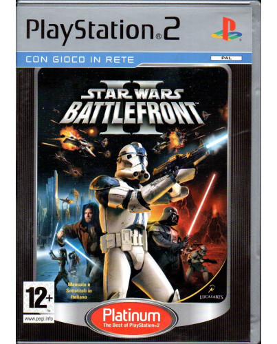 VIDEOGIOCO PER PlayStation 2: Star Wars II Battlefront Platinum libretto