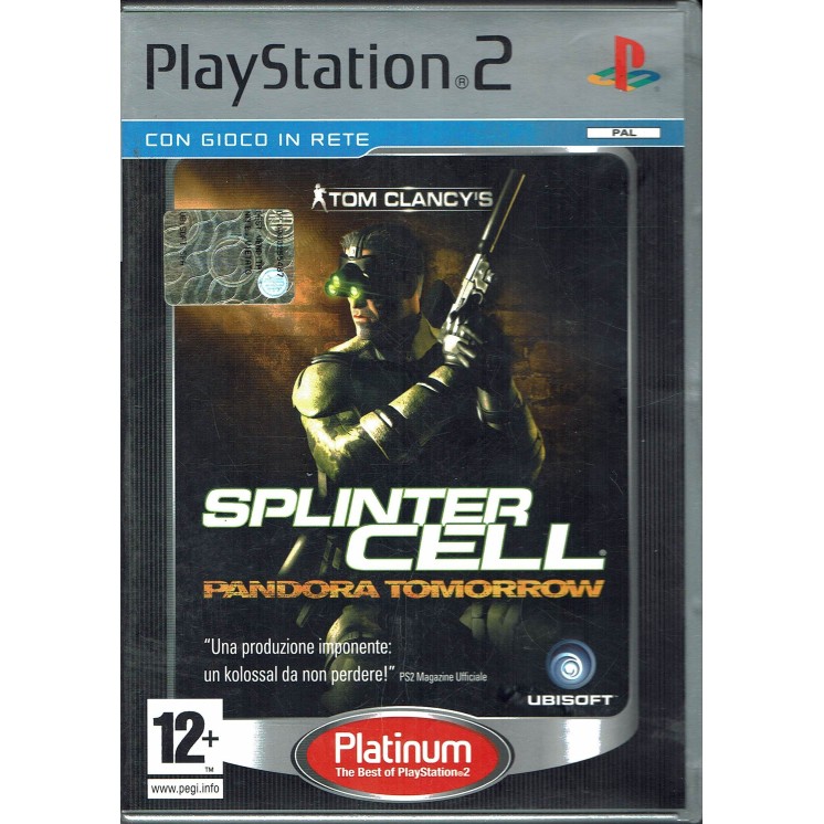 VIDEOGIOCO PER PlayStation 2: Splinter Cell Pandora Tomorrow PLATINUM con libr