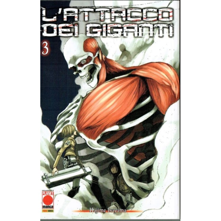 L'Attacco dei Giganti n. 3 di Hajime Isayama terza ristampa Planet Manga