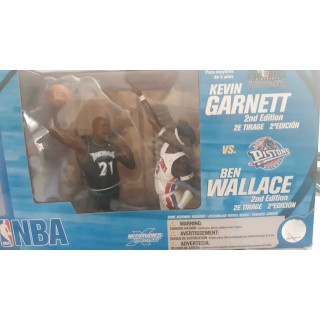 Action Figure NBA 2nd Garnett vs Wallace(Afro Version) MIB McFarlane NUOVO Gd02 