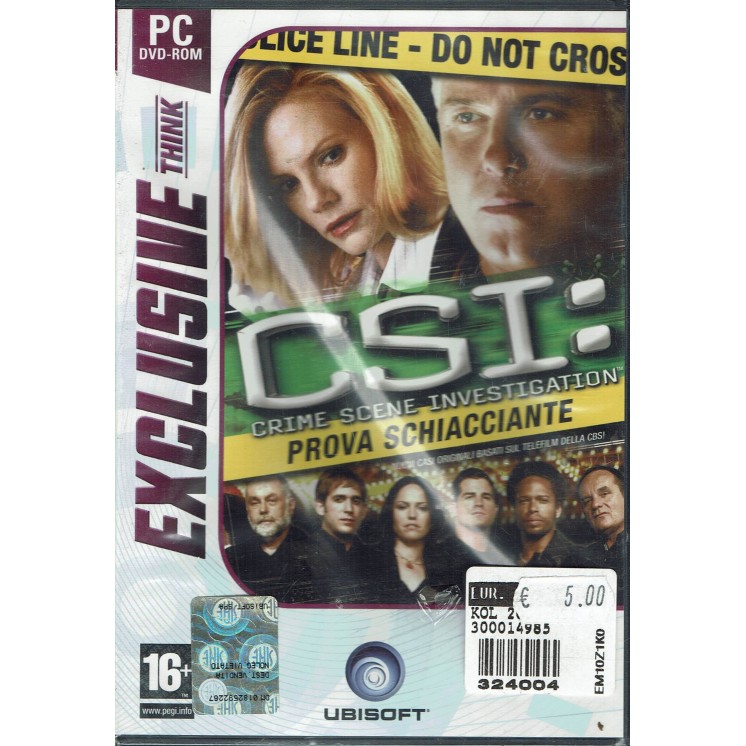 VIDEOGIOCO per PC: CSI: crime scene investigation prova schiacciante Ubisoft