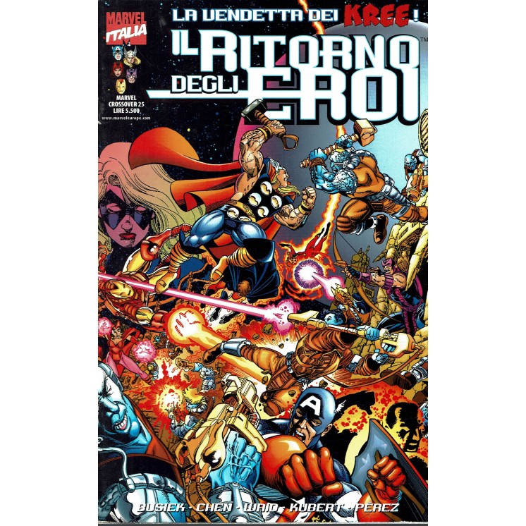 Marvel Crossover  25 ritorno eroi vendetta Kree ed. Marvel Italia SU05