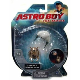 Astro Boy The Movie: 9.5cm Action Figures Trashcan and Weapons Drone Robots Gd49