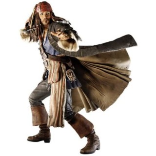 Disney NECA Johnny Depp Captain Jack Sparrow Talking Figure 45cm Gd29