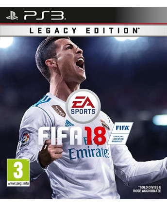 Videogioco per PlayStation3: FIFA 18 Legacy Edition PS3 libretto ITA EA