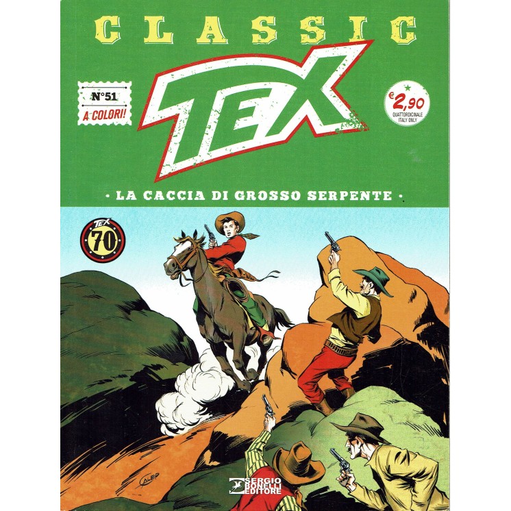 Classic TEX  51 a colori la caccia di Grosso Serpente ed.Bonelli