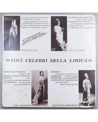 673 33 Giri Voci celebri della lirica - AUTOGRAFO STIGNANI E DI STEFANO