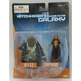 Hitchhikers Guide To The Galaxy JELTZ & ZAPHOD Figures NUOVA NECA Gd44