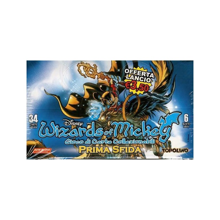 Wizards Of Mickey Prima Sfida 6 Buste x 34 card NUOVO New Media Topolino Gd07