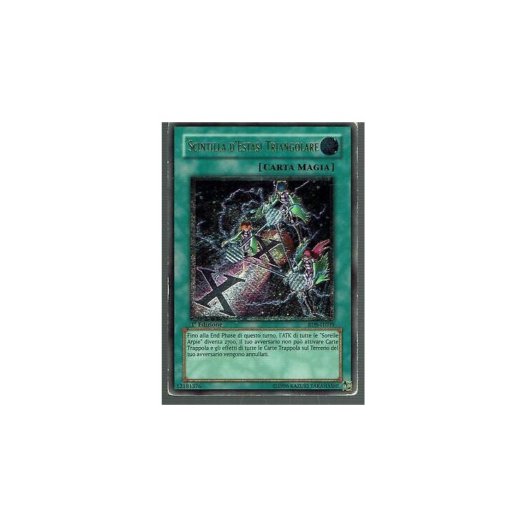 Y0142 YU-GI-OH! Scintilla d'Estasi Triangolare 1a ed. RDS-IT039 ULTIMATE RARE EX