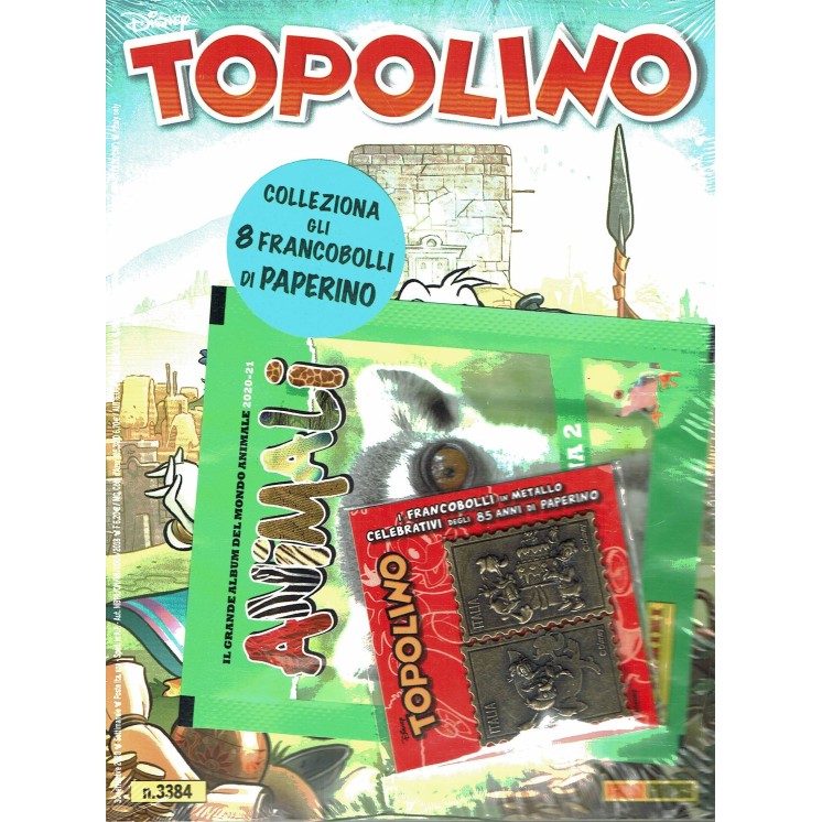 Topolino n.3384 blisterato gadget FRANCOBOLLI ed. Panini