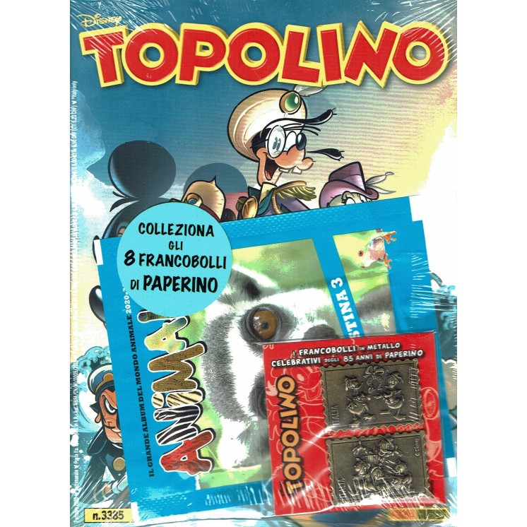 Topolino n.3385 blisterato gadget FRANCOBOLLI ed. Panini